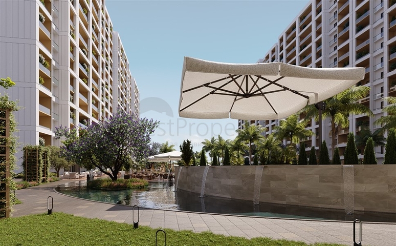 Eine groß angelegte Wohnanlage in der Bauphase im Stadtteil Arpachbachschisch