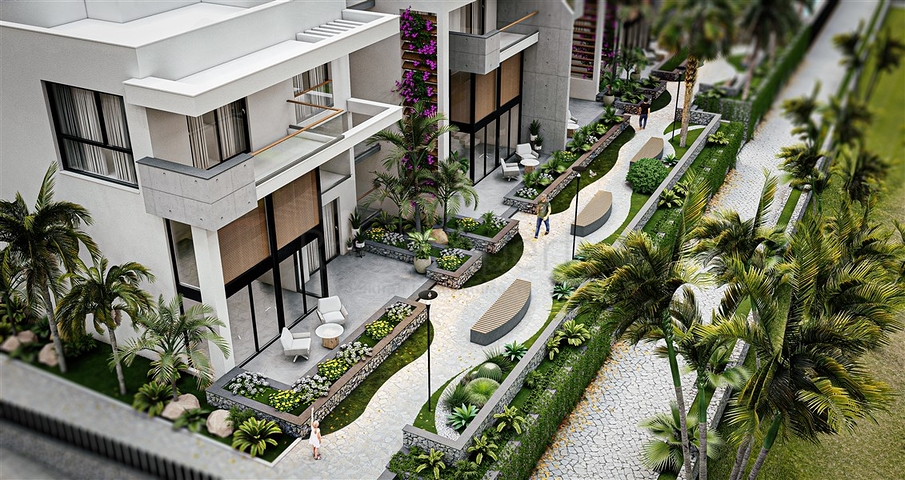 Penthouse 250 m vom Mittelmeer entfernt in der malerischen Gegend von Esentepe 