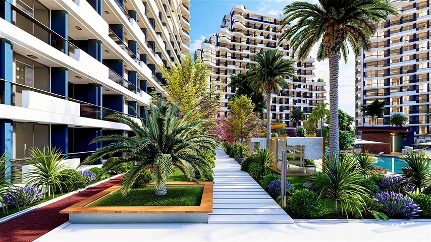 Im Bau befindliche Villen mit privatem Pool in Tomük Erdemli