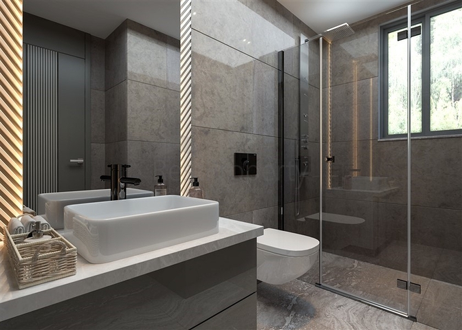 Im Bau befindliche Villen mit privatem Pool in Tomük Erdemli