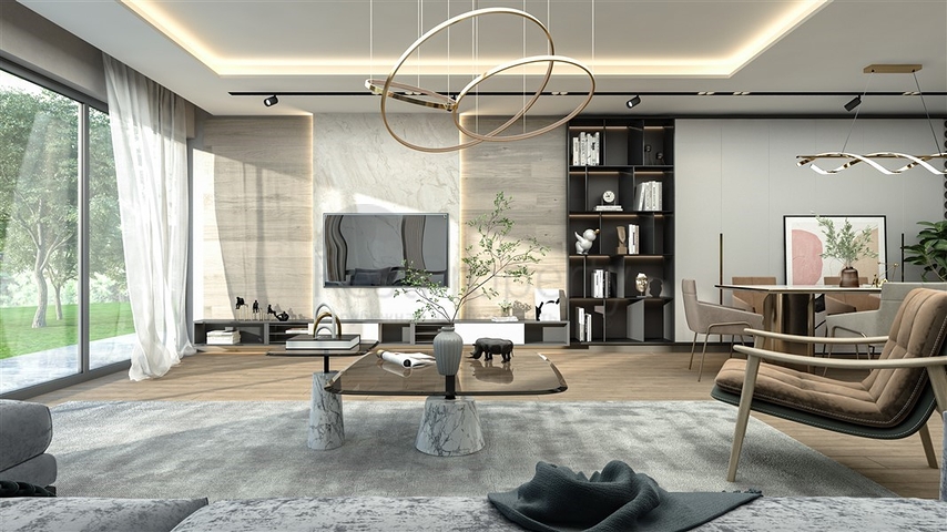 Im Bau befindliche Villen mit privatem Pool in Tomük Erdemli