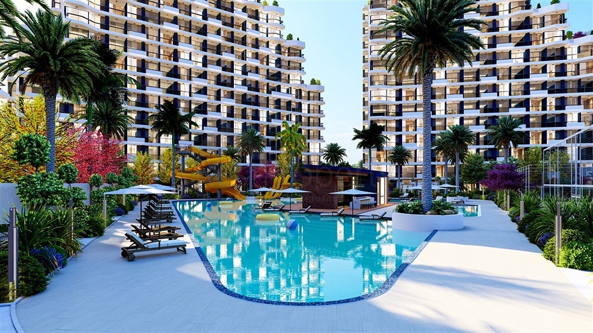 Im Bau befindliche Villen mit privatem Pool in Tomük Erdemli