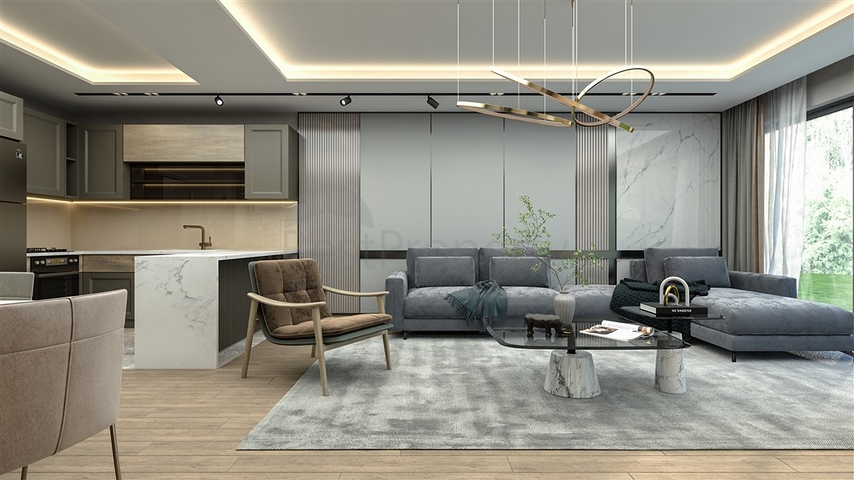 Im Bau befindliche Villen mit privatem Pool in Tomük Erdemli