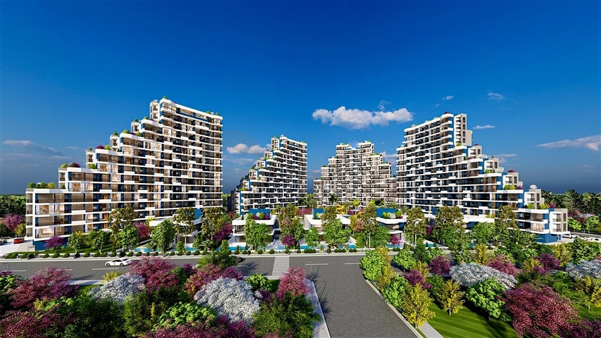 Im Bau befindliche Villen mit privatem Pool in Tomük Erdemli