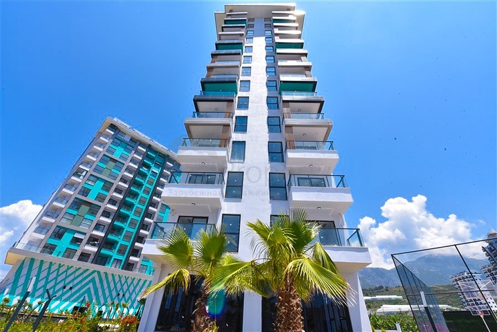 1+1 Wohnung mit Berg- und Meerblick im Stadtteil Mahmutlar