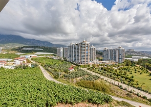 1+1 Wohnung mit Berg- und Meerblick im Stadtteil Mahmutlar
