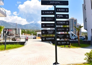 1+1 Wohnung mit Berg- und Meerblick im Stadtteil Mahmutlar