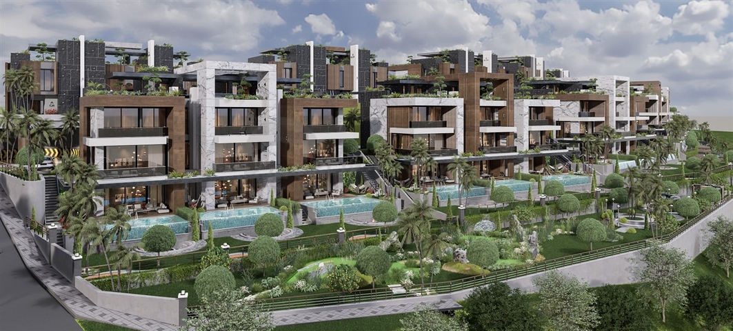 Neues Großprojekt von Villen im Stadtteil Kargicak