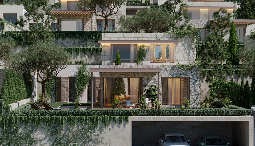 Investitionsprojekt mit herrlichem Blick auf das Meer und die Stadt Bodrum