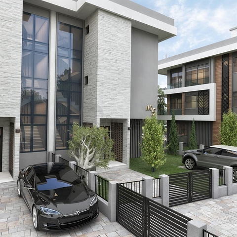 Villa mit 4+2 Grundrissen in der prestigeträchtigen Gegend von Alanya Tepe