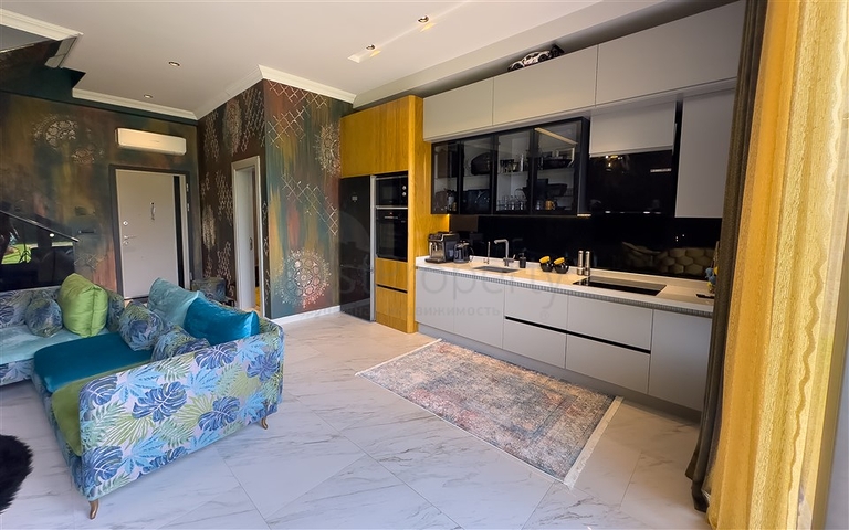 2+1 Gartenduplex an der ersten Küste in Kargicak