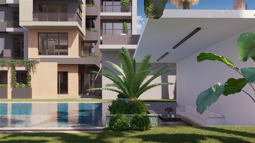 Wohnkomplex in der Endphase des Baus in der Wohngegend Tece