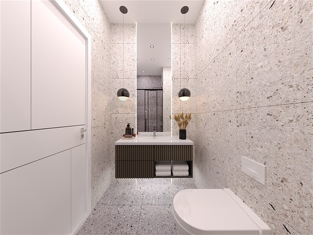 Wohnkomplex in der Endphase des Baus in der Wohngegend Tece