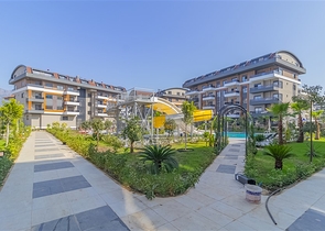 Apartment mit 1+1 Grundriss in einem modernen Komplex im Stadtteil Oba