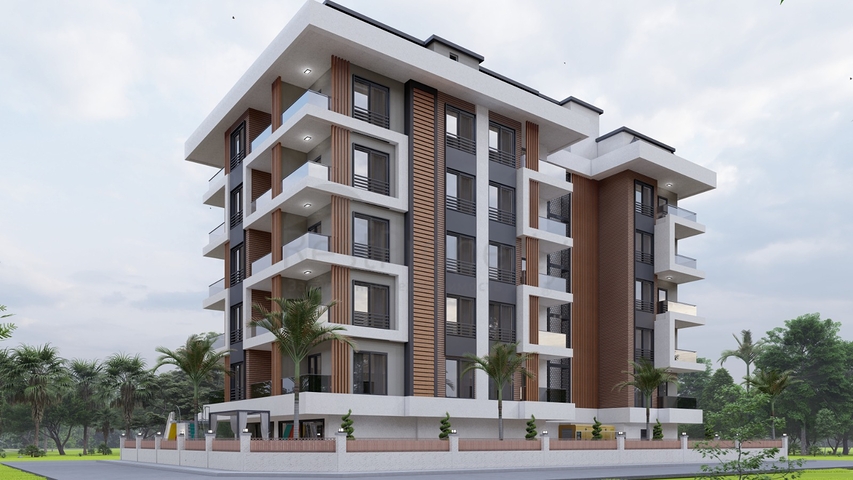 2+1 Wohnung in einem neuen Komplex, nur 600 Meter vom Meer entfernt