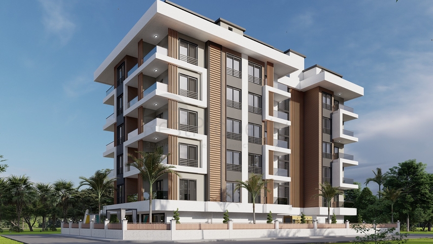 2+1 Wohnung in einem neuen Komplex, nur 600 Meter vom Meer entfernt