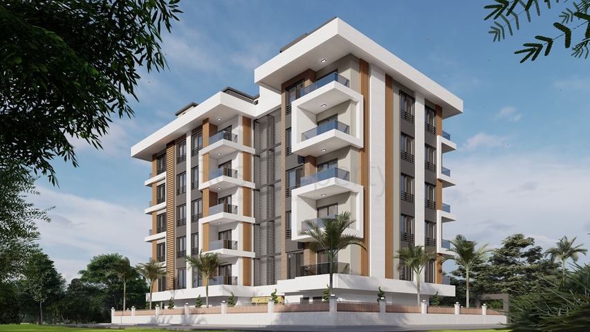 2+1 Wohnung in einem neuen Komplex, nur 600 Meter vom Meer entfernt