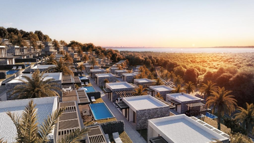 Ein Komplex von Villen in modernem Design in der Altstadt von Bodrum.