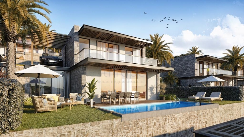 Ein Komplex von Villen in modernem Design in der Altstadt von Bodrum.