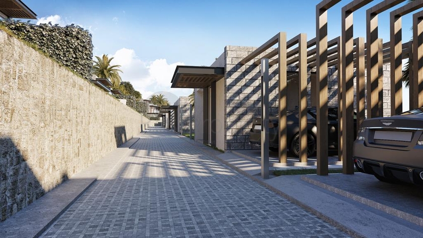 Ein Komplex von Villen in modernem Design in der Altstadt von Bodrum.