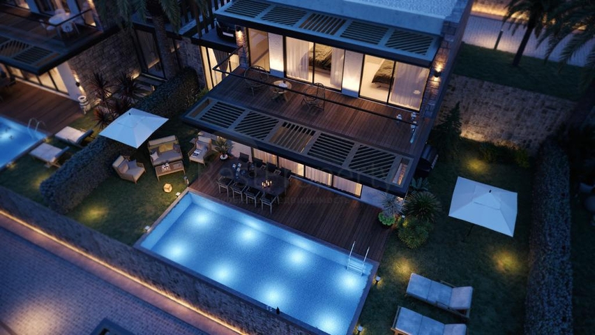 Ein Komplex von Villen in modernem Design in der Altstadt von Bodrum.