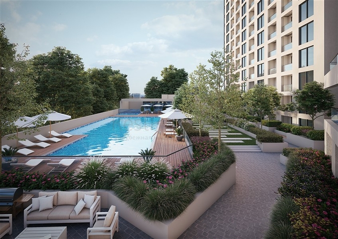 Wohnungen in einem Projekt mit reicher Infrastruktur in einem sich entwickelnden Viertel von Dubai