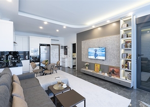 1+1 Wohnung in einer Luxuswohnanlage im Stadtteil Oba