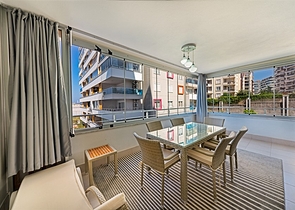 Möblierte 2-Zimmer-Wohnung in einer schicken Wohnanlage nur 600m zum Meer