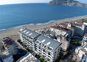 Zweizimmerwohnung im Zentrum von Alanya mit Panoramablick auf das Meer