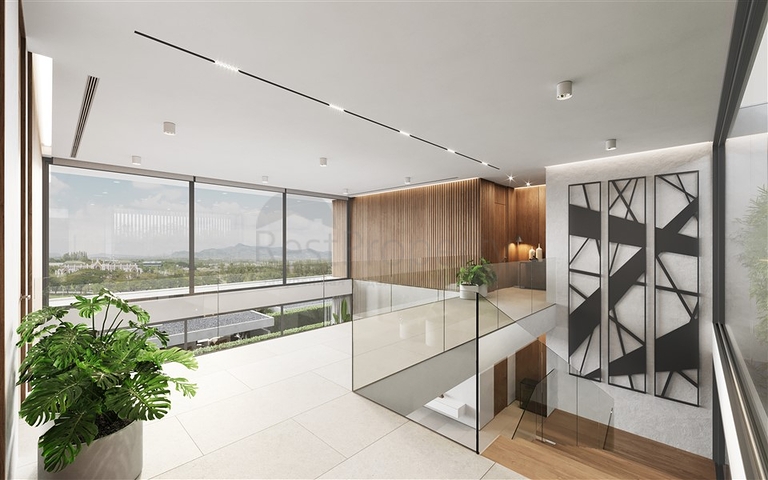 Ein Komplex von Villen in einem paradiesischen Ort 