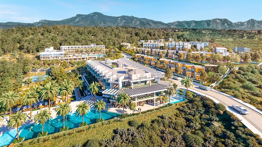 Großprojekt in der Nähe von Esentepe mit Panoramablick auf das Meer 