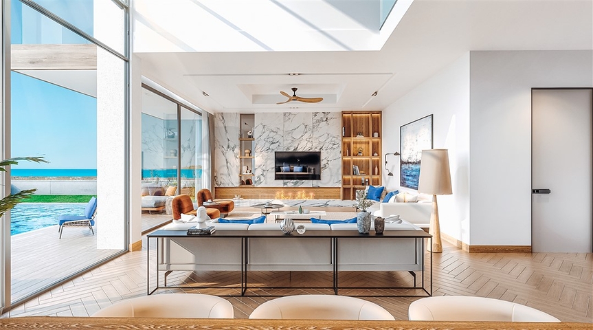 Großprojekt in der Nähe von Esentepe mit Panoramablick auf das Meer 