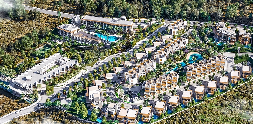 Großprojekt in der Nähe von Esentepe mit Panoramablick auf das Meer 