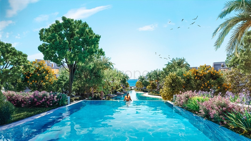 Großprojekt in der Nähe von Esentepe mit Panoramablick auf das Meer 