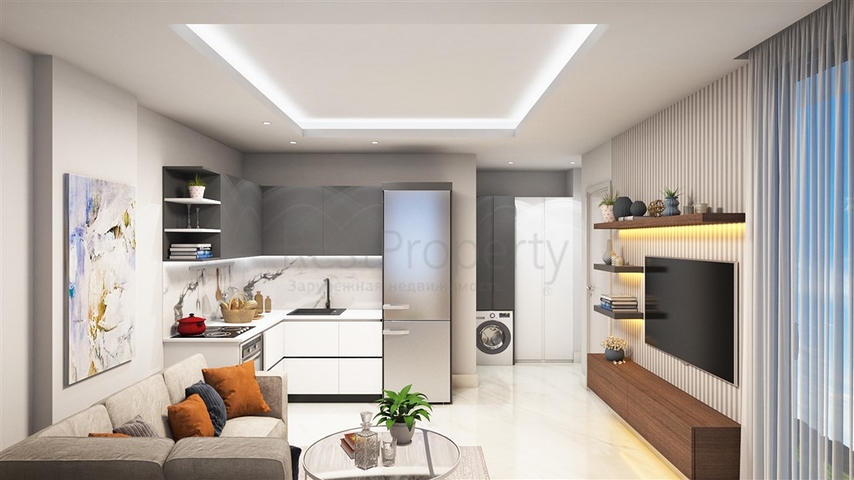 1+1 Wohnungen in einem neuen Komplex in der Nähe von Kleopatra Beach