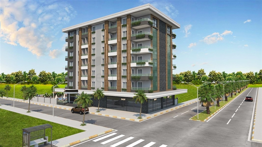 1+1 Wohnungen in einem neuen Komplex in der Nähe von Kleopatra Beach