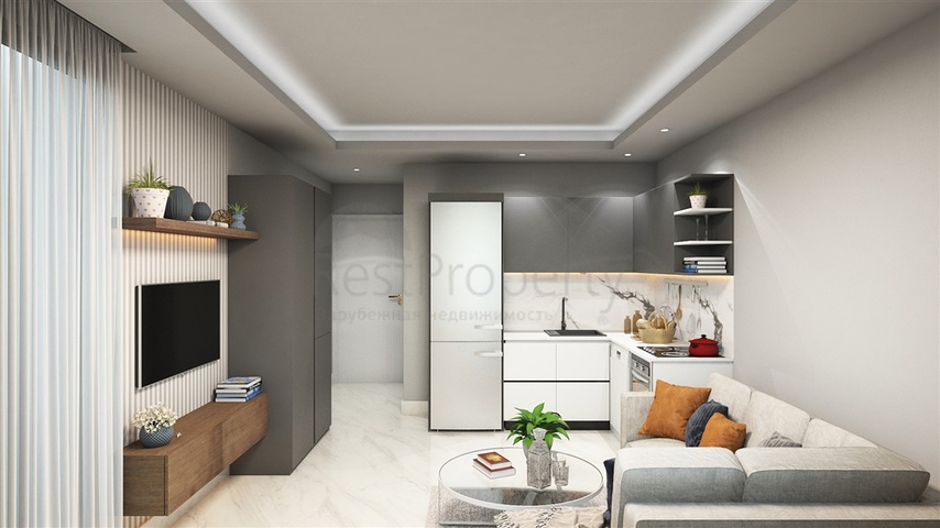 1+1 Wohnungen in einem neuen Komplex in der Nähe von Kleopatra Beach