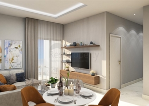 1+1 Wohnungen in einem neuen Komplex in der Nähe von Kleopatra Beach