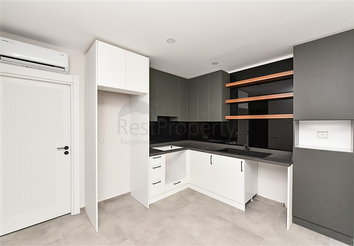 1+1 Wohnung in einem neuen Komplex, nur 200 Meter vom Kleopatra-Strand entfernt