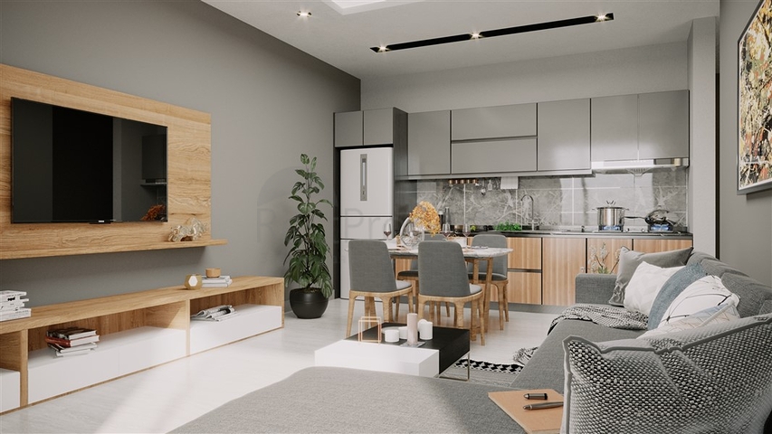 1+1 Wohnung im grünen Viertel von Avsallar