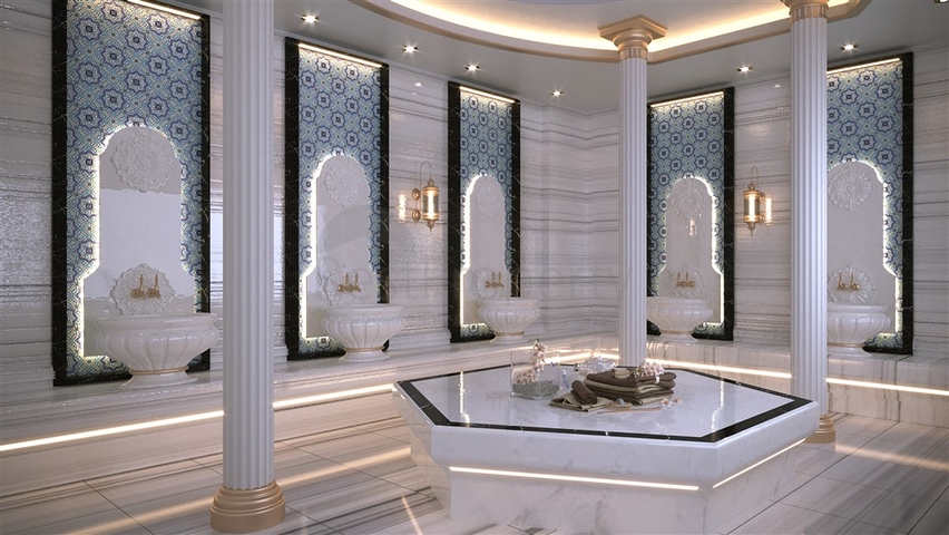 1+1 Wohnung im grünen Viertel von Avsallar