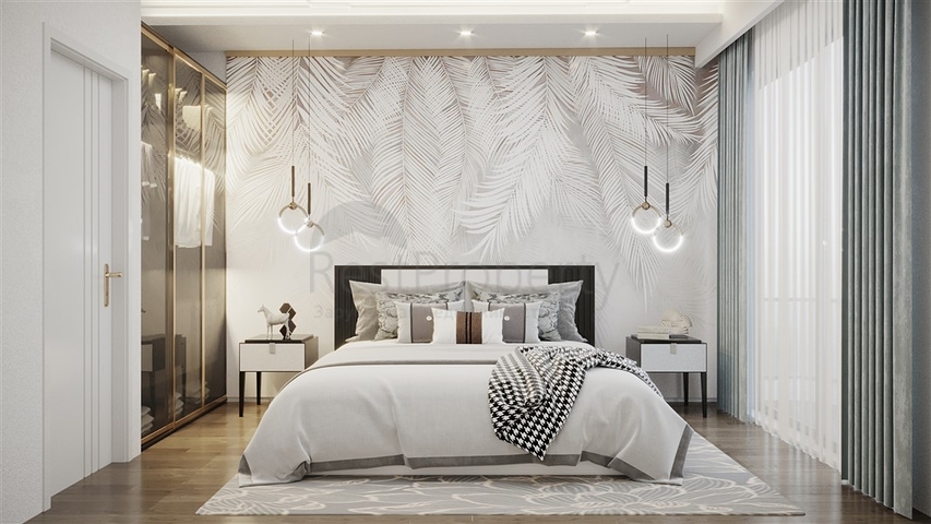 1+1 Wohnung im grünen Viertel von Avsallar