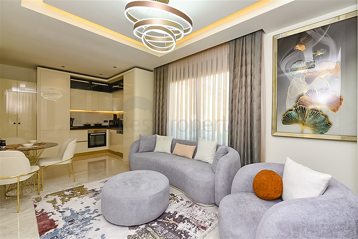 1+1 Wohnung in einem Luxus-Komplex im Zentrum von Alanya