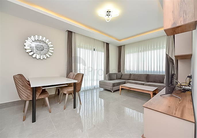 Dreizimmerwohnung im Stadtteil Mahmutlar mit Blick auf die Berge