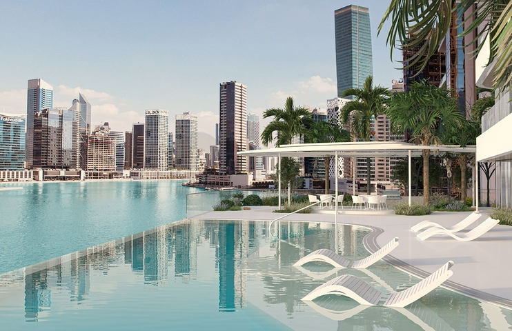 Apartments mit Blick auf den Burj Khalifa Canal in Dubai