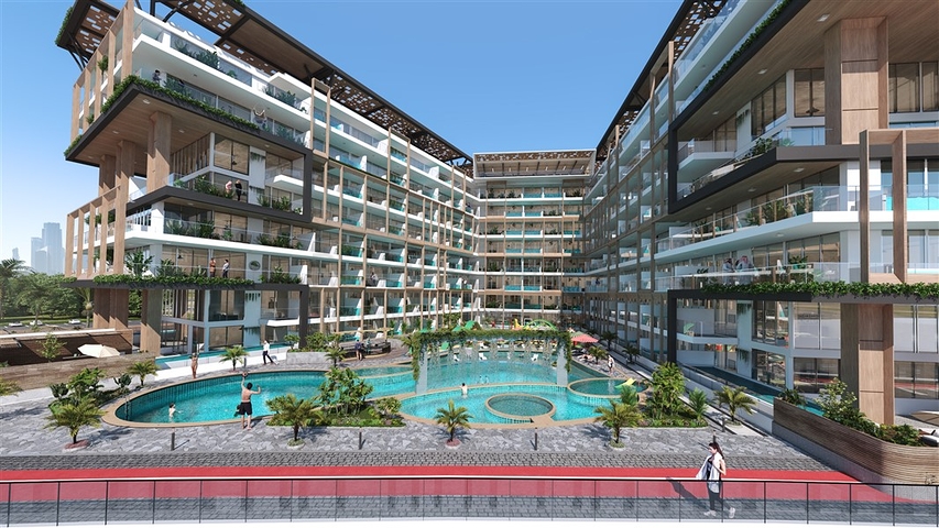 Investitionswohnungen mit Pool in Dubai, Arjan