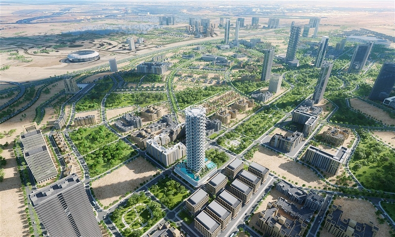 Apartments mit Pool in Jumeirah Village Circle in einem ikonischen Projekt