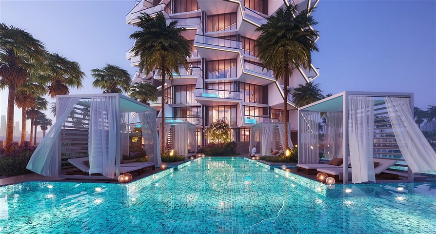 Apartments mit Pool in Jumeirah Village Circle in einem ikonischen Projekt