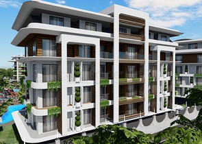 Zweizimmerwohnung im exklusiven Komplex des Bezirks Oba.