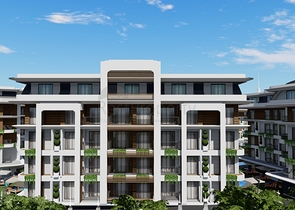 Zweizimmerwohnung im exklusiven Komplex des Bezirks Oba.